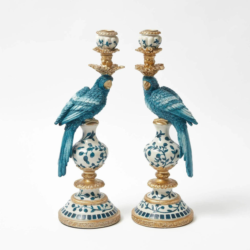 Kerzenhalter – Dutch Blue Parrot – 40 cm – links - Botanic-Vibes